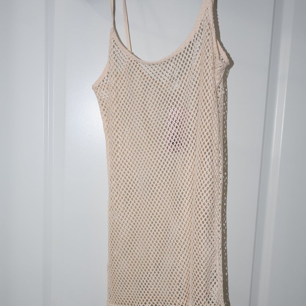 Wild Fable Cream Mesh Fringe Cover-Up Dress | Size S & L - Picture 5 of 10
